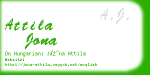 attila jona business card